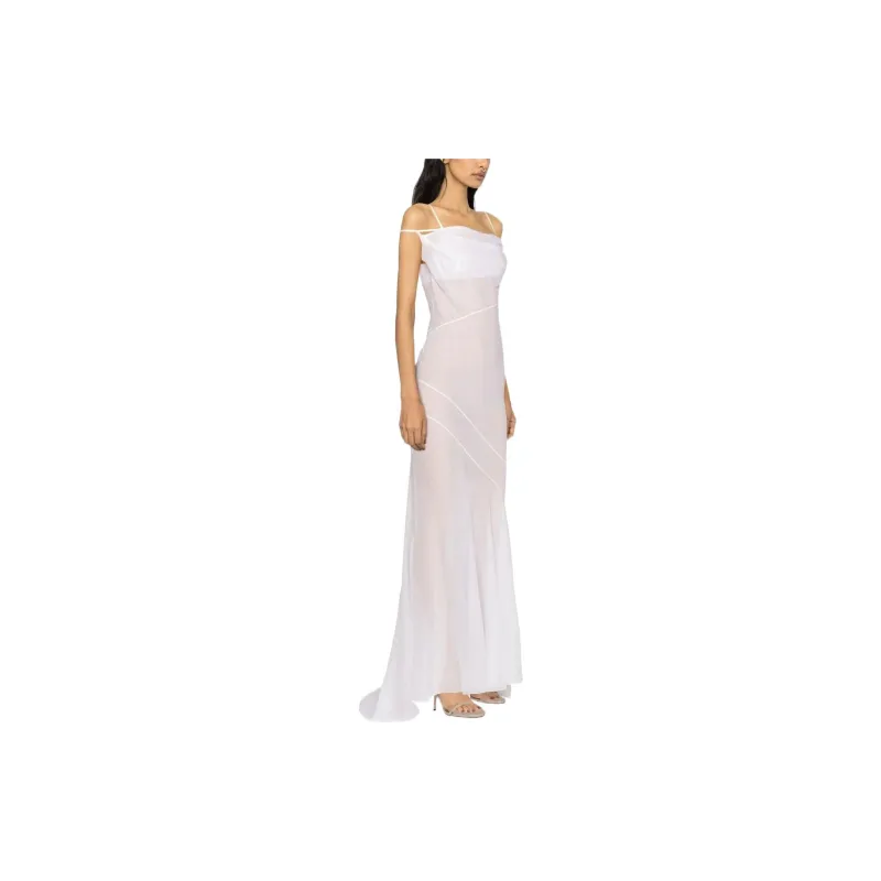 Jacquemus Sleeveless Dresses Women's White-3