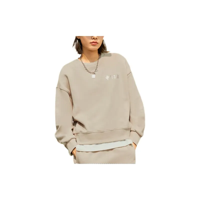 LiNing China Li Ning Sweatshirts Unisex Cashmere Gray-2
