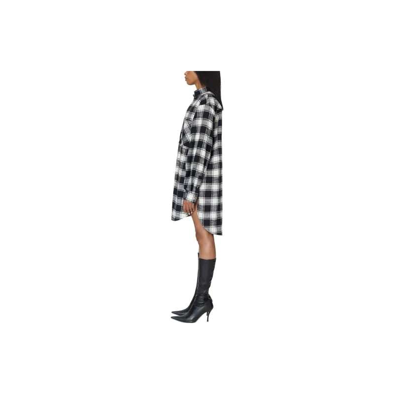 DIESEL Long-Sleeved Dresses Women's Black/White-3