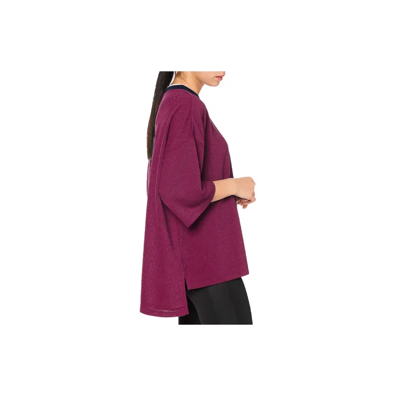Champion Straight T-Shirt Japan Version Women's Burgundy-3