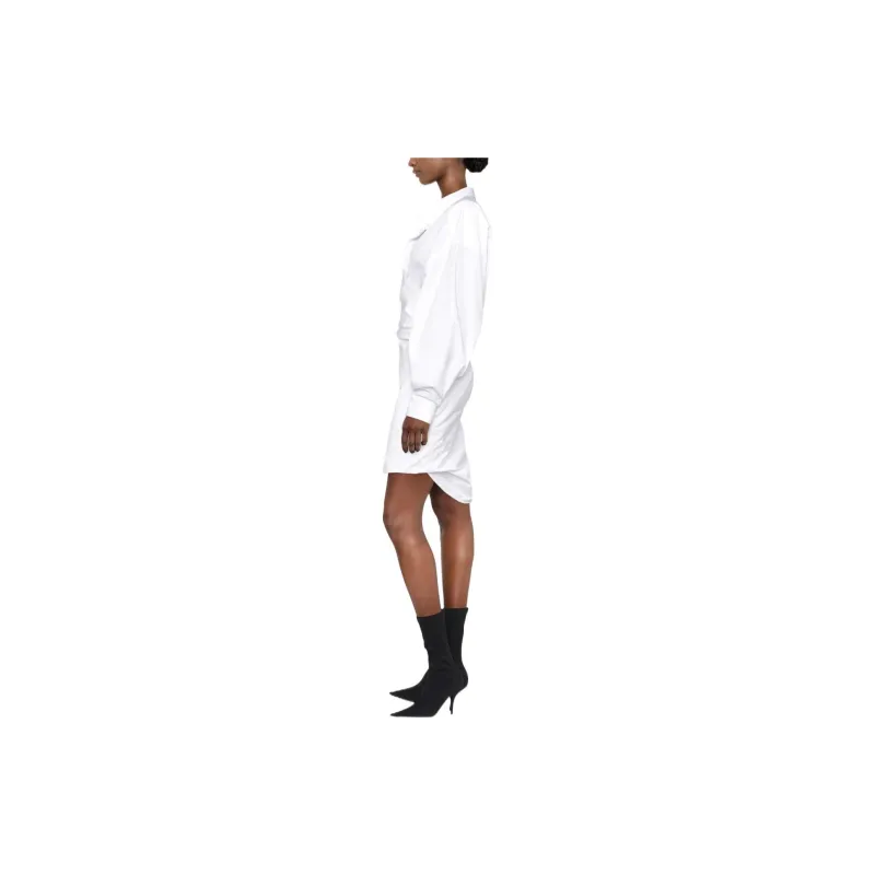 Balenciaga Wrap Shirt Dress-3