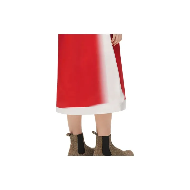 LOEWE Blurred Print Dress 'Red/White'-5