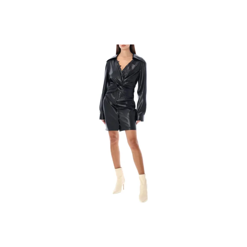 NANUSHKA Marto Faux leather Minidress-3