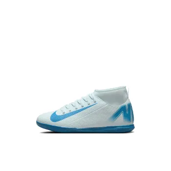 Nike Mercurial Superfly 10 Slip Resistant Shock Absorbers High Top Kids' Soccer Shoes Blue Kids'