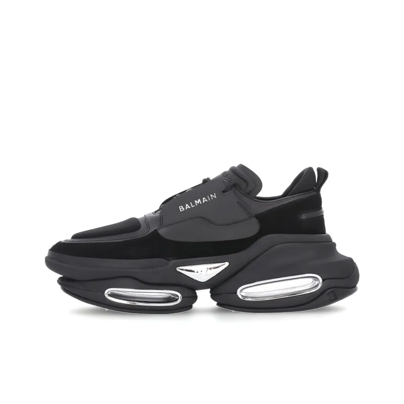 BALMAIN Anti Slip Wear Resistant Low Top Chunky Sneakers Men's Black-0