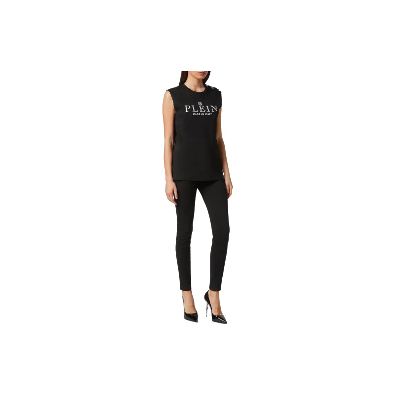 PHILIPP PLEIN Logo print Tank Top-1