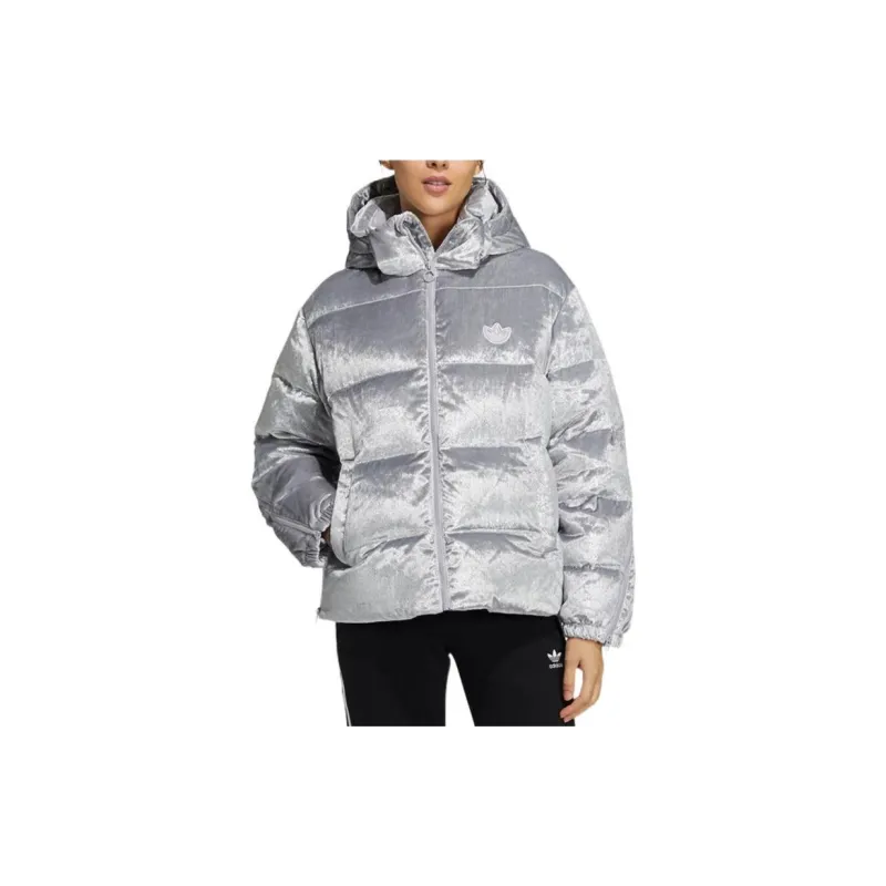 Adidas Originals Clover Series Down Jacket Women's Silver-1