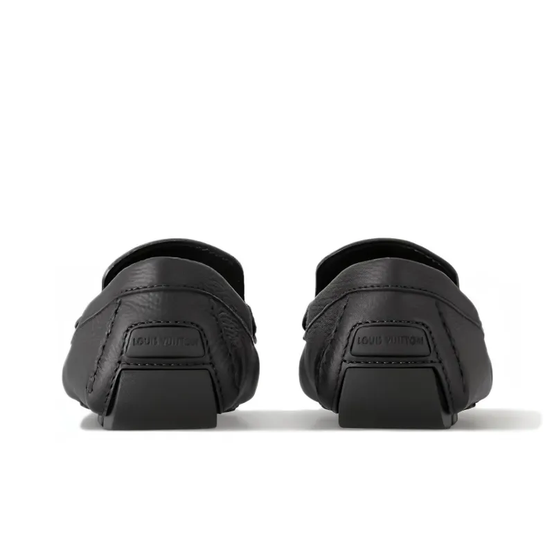 LOUIS VUITTON Monte Carlo Moccasin Shoes 'Black Plain'-4