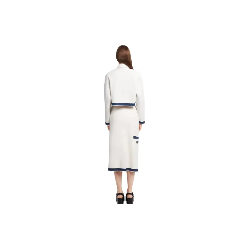 PRADA Denim Jackets Women's White-2