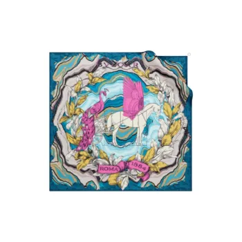 BVLGARI Silk Silk Scarves Women's Blue