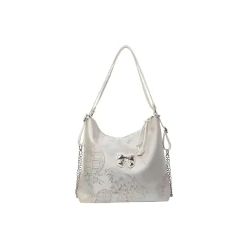 NOMK PU Backpack Crossbody Bag Shoulder Bag Backpack Women's Pearlescent White/silver/pink/blue