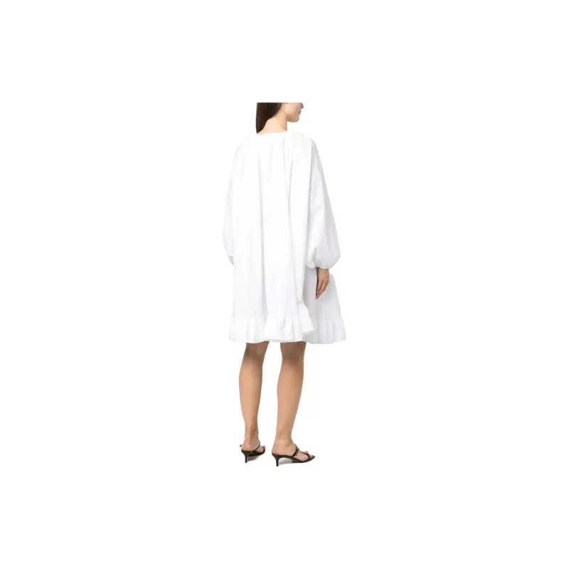 Patou Tie neck Peplum Dress-3