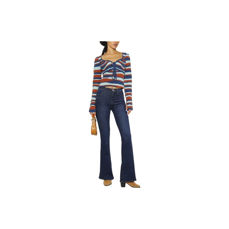 FRAME Mid-rise Flared Jeans-1