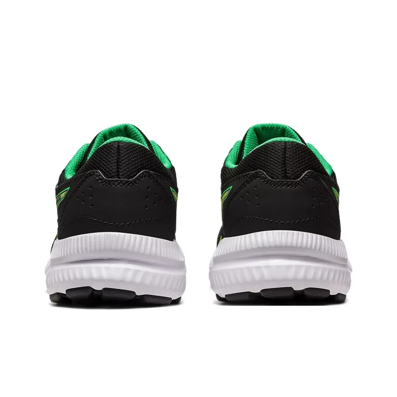 Asics Gel Contend 8 Slip Resistant, Abrasion Resistant, Lightweight Low Top Kids' Running Shoes Black Green Teenagers-3