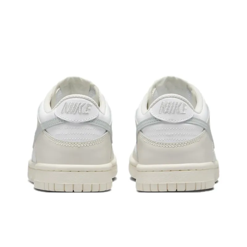 Nike Dunk Anti Slip Wear Resistant Low Top Kids' Skateboarding Shoes Gray White Unisex-5