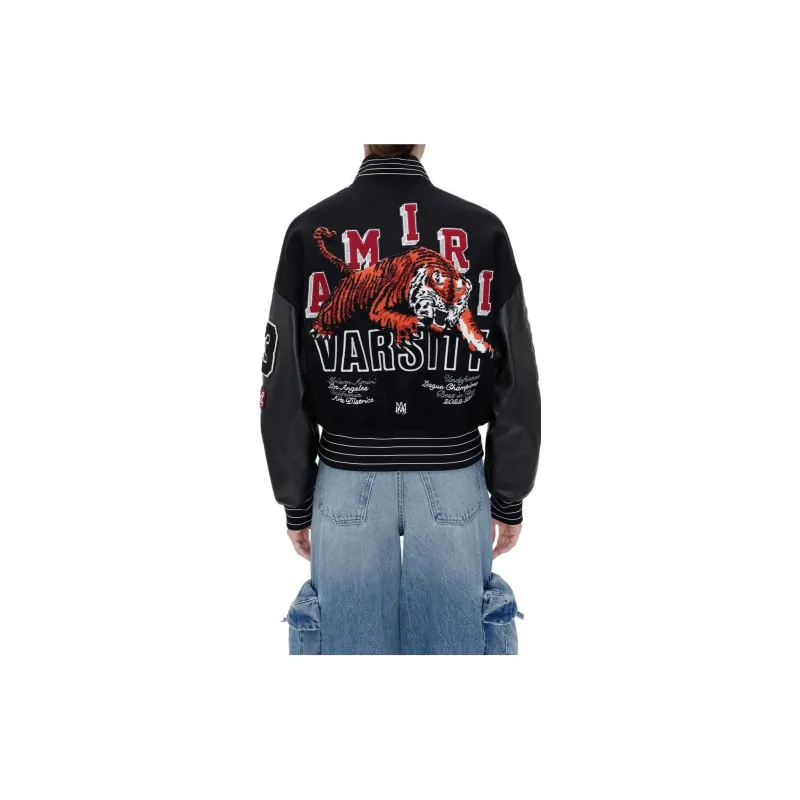 AMIRI Tiger Varsity Jacket 'Black'-2
