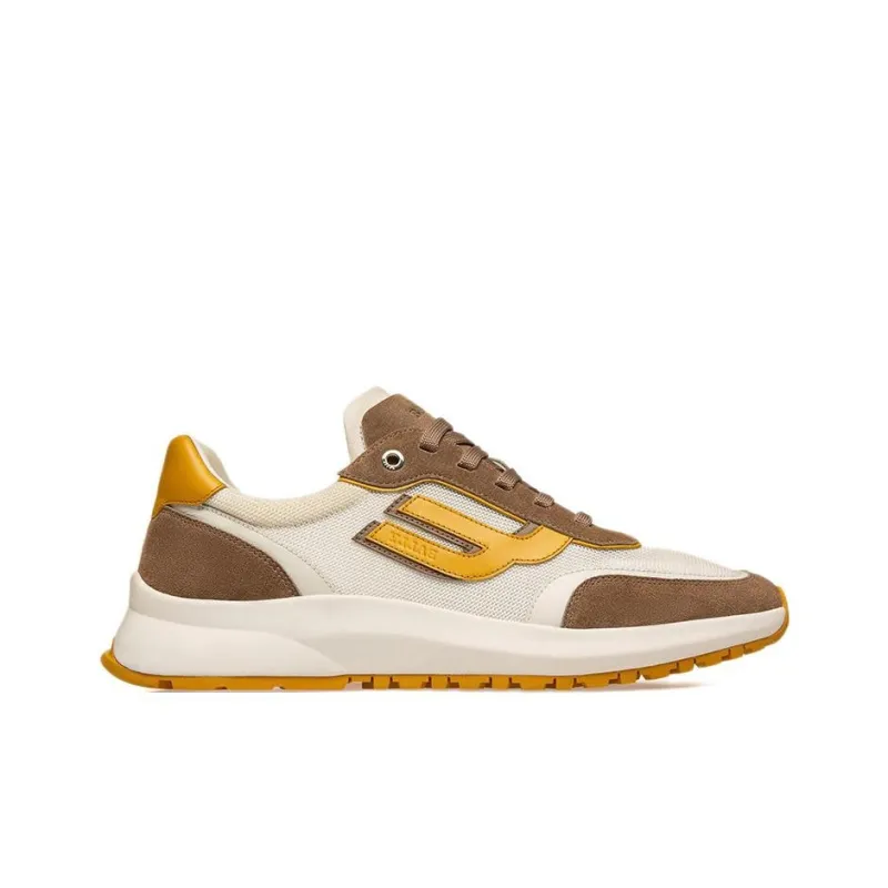 BALLY Demmy Casual Shoes Men Low-Top White/Yellow/Brown-1