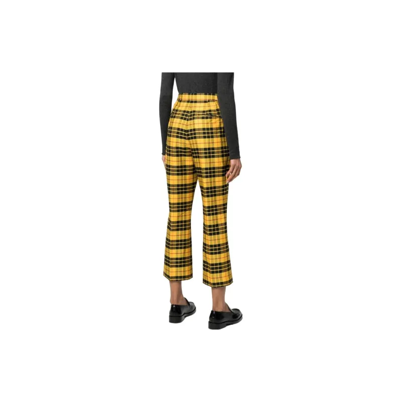 Polo Ralph Lauren Plaid-check Cropped Flared Trousers-2