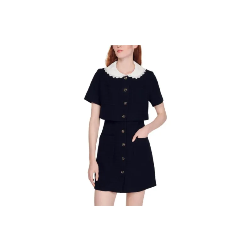 Sandro Buttoned Mini Dress-3