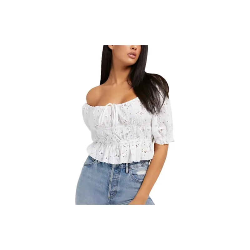 GUESS Shirts Women's White-4