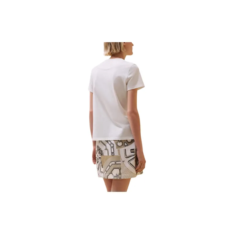 HERMES T-Shirt Women's Gray White-1