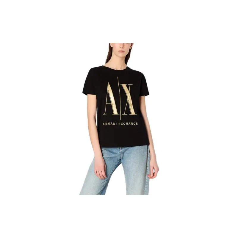 ARMANI EXCHANGE Logo appliquè Short sleeve T shirt-3