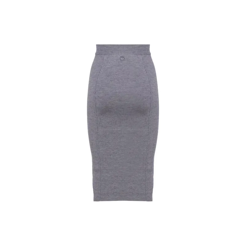 PINKO Logo Stitched Midi Skirt-1