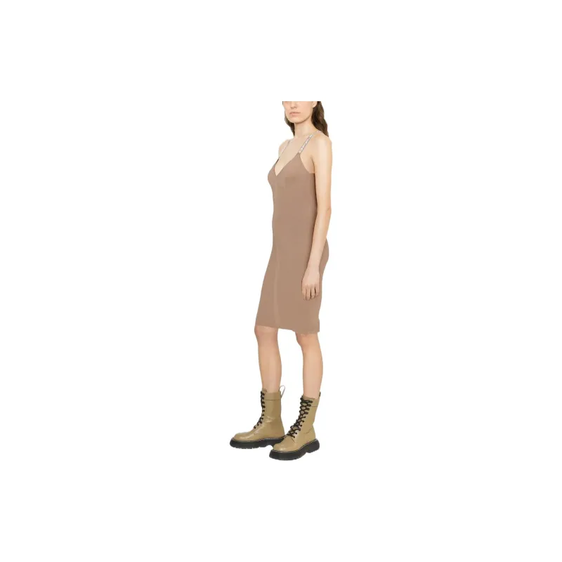 OFF WHITE FW22 Slip Dresses Women's Brown-2