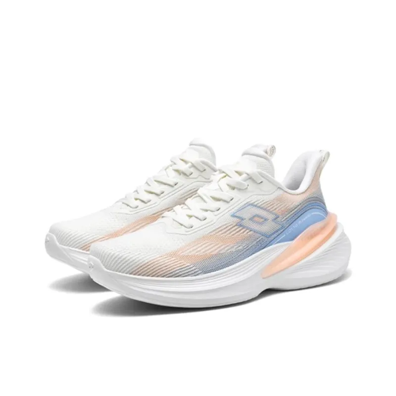 LOTTO Breathable Low Top Running Shoes Women's White Blue-1