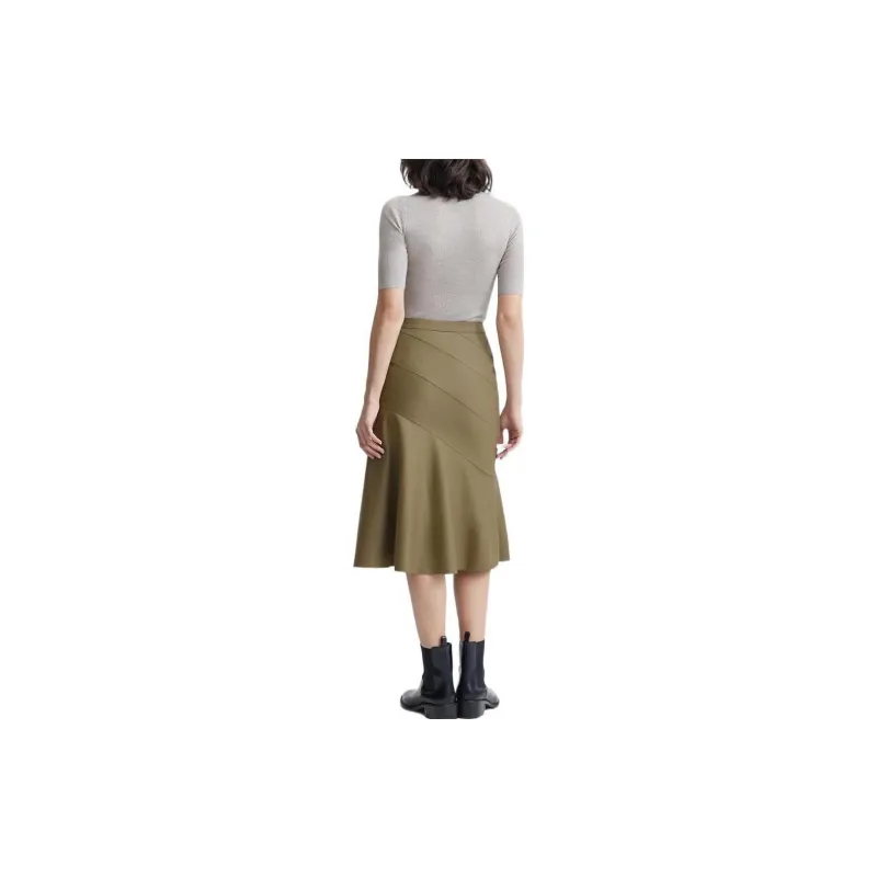 THEORY Casual Long Skirts Women's Camel Beige-2