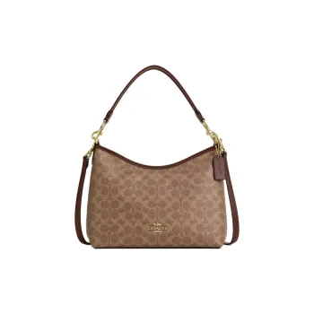COACH Coated Canvas Shoulder Bag, Crossbody Bag, Handbag Large Size Women's Maple