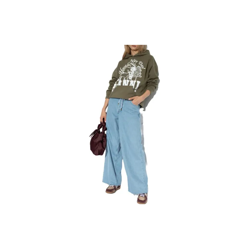 GANNI Logo Printed Hoodie-3