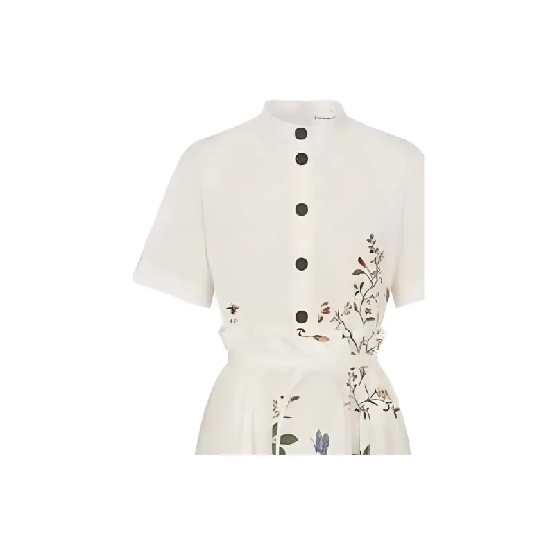 DIOR Short-Sleeved Dresses Women's Beige-2