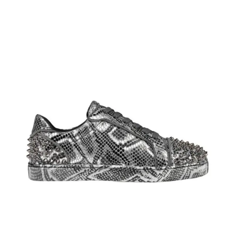 CL LUBOTING Seavaste 2 Low Top Skateboard Shoes Men's Silver-1