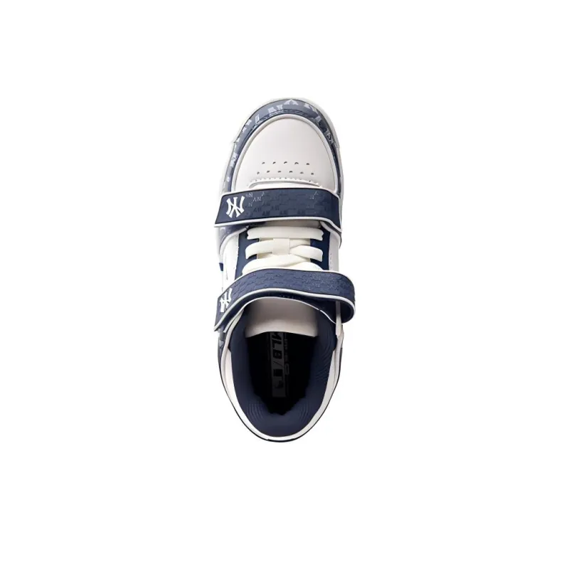 MLB Chunky Anti Slip Wear Resistant Low Top Kids Lifestyle Shoes Blue White Kids'-3