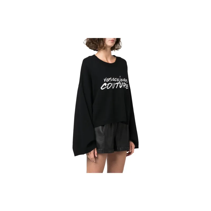 VERSACE JEANS COUTURE Embroidered logo Wide sleeve Jumper-3