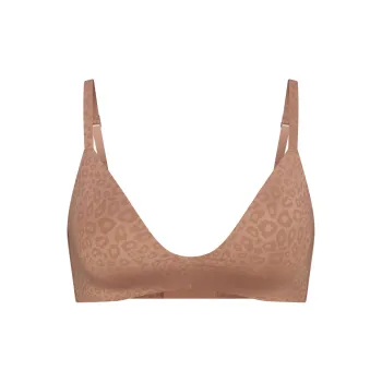 SKIMS FW24 WIRELESS FORM T-SHIRT DEMI BRA Bra Women's 1 Pack SIENNA MICRO LEOPARD PRINT/Terracotta Micro Leopard Print