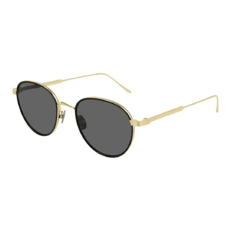 CARTIER Metal Round Sunglasses Unisex Gold-0