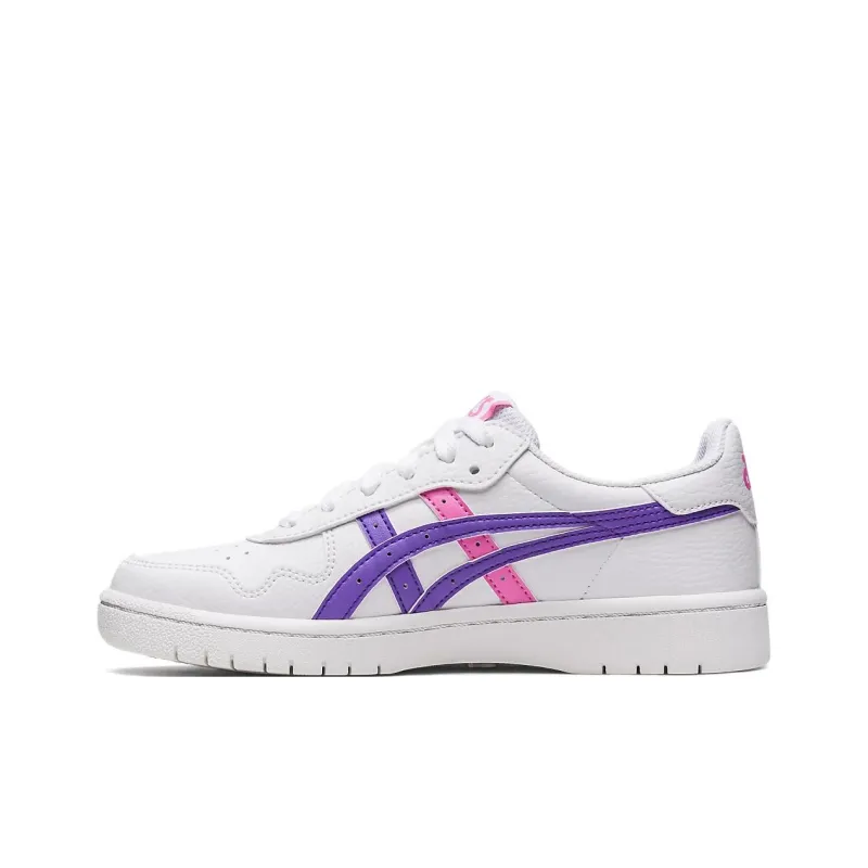 Asics JAPAN S Anti Slip And Wear Resistant Lightweight Low Top Kids' Skateboarding Shoes White Purple Teenagers-0