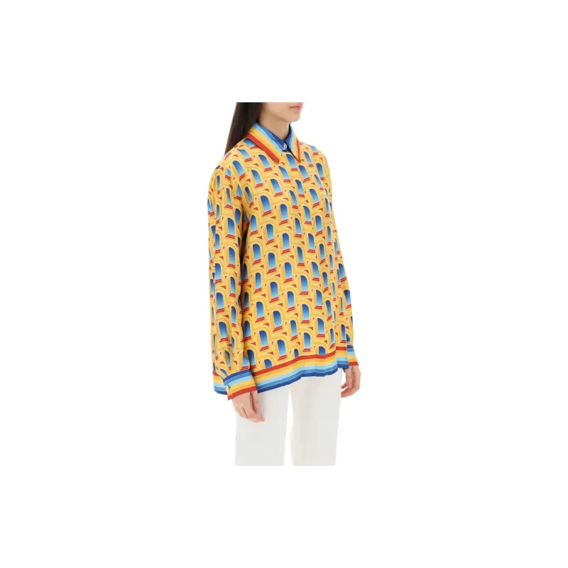 CASABLANCA Graphic print Silk Shirt-1