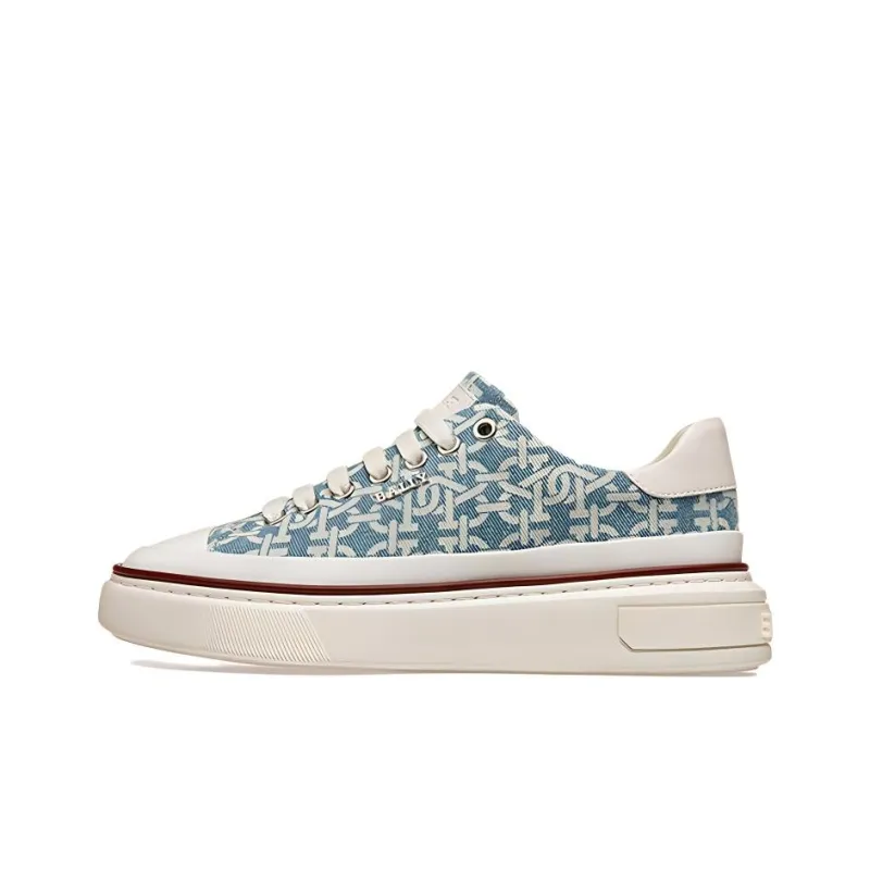 BALLY Maily Low Top Stylish Skateboarding Shoes Women's Blue White-0