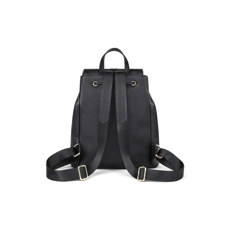 MILLIE'S Cow Leather With Synthetic Leather Backpack Tubas Women's Black-4