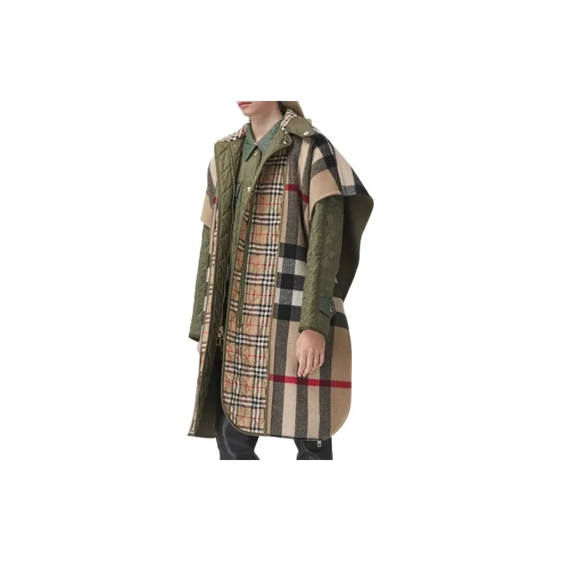 Burberry Coats Women's Army Green-3