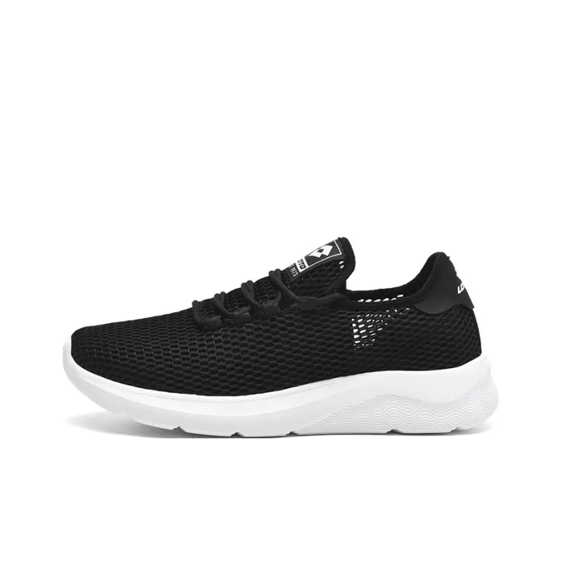 LOTTO Slip Resistant Breathable Coverage Lightweight Low Top Casual Shoes Men's Black White-0