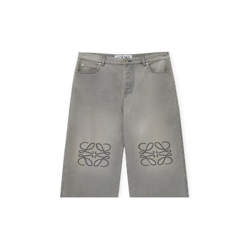 LOEWE Anagram Baggy Jeans-4