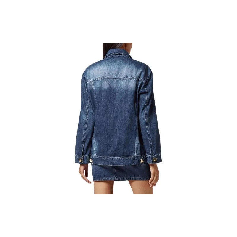 PHILIPP PLEIN Denim Jacket Women's Blue-3