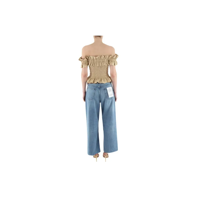 FRAME Le High 'N' Tight Distressed Wide-Leg Jeans-2