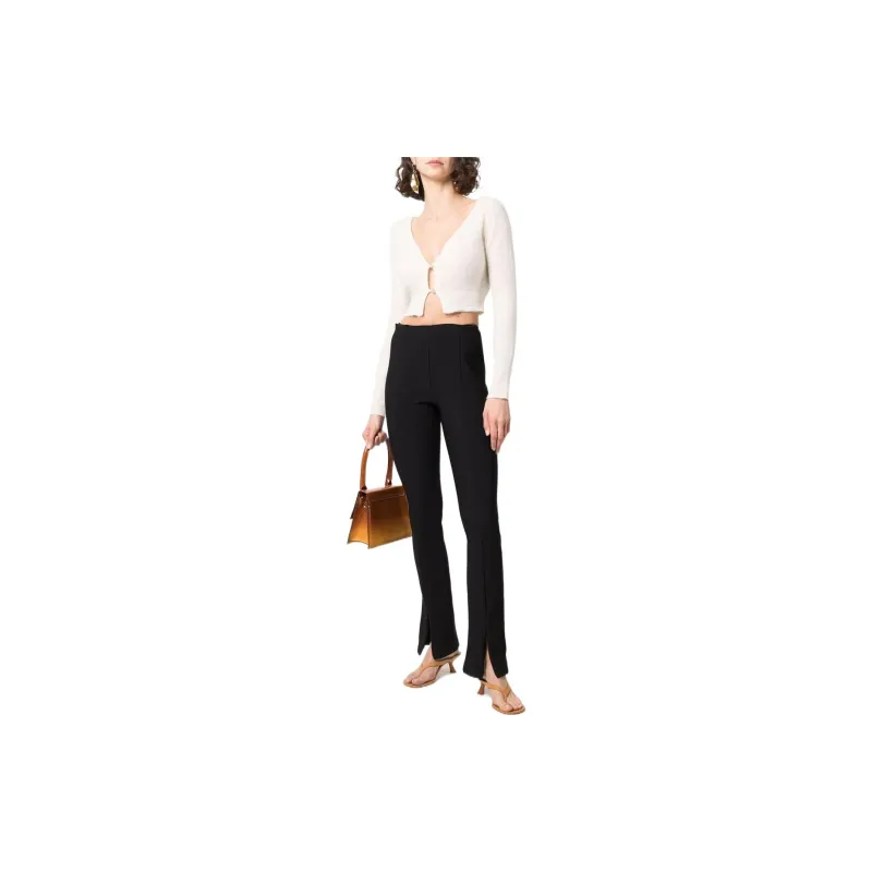 Jacquemus SS22 Slim Fit Knitwear Women's Gray White-1
