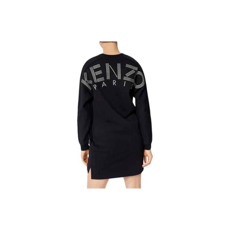 KENZO Long Sleeved Dresses Women's Black-2