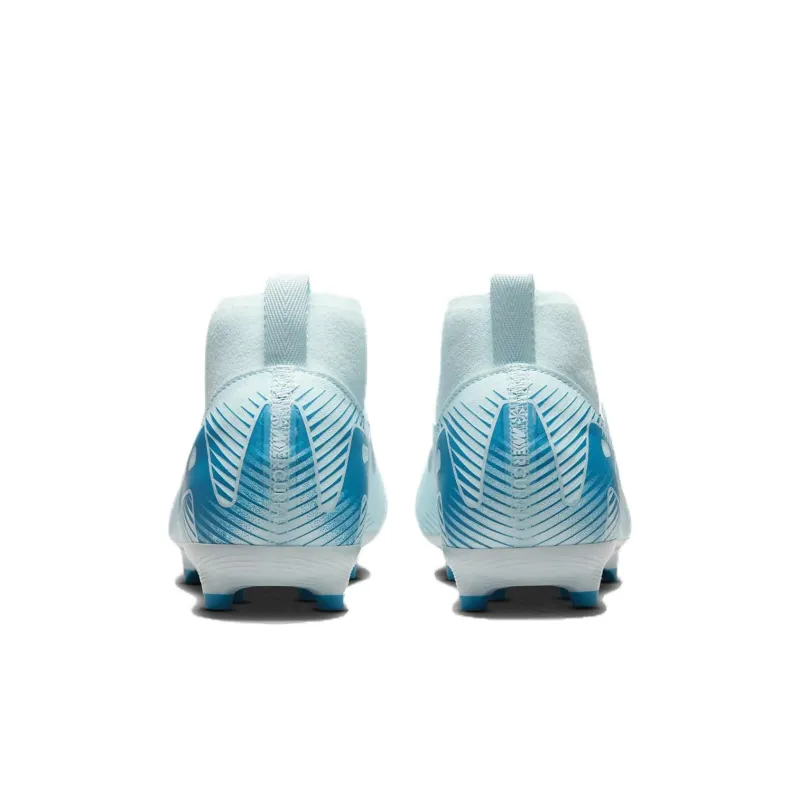 Nike Mercurial Superfly 10 Anti Slip Wear Resistant High Top Kids' Soccer Shoes Blue Kids'-4